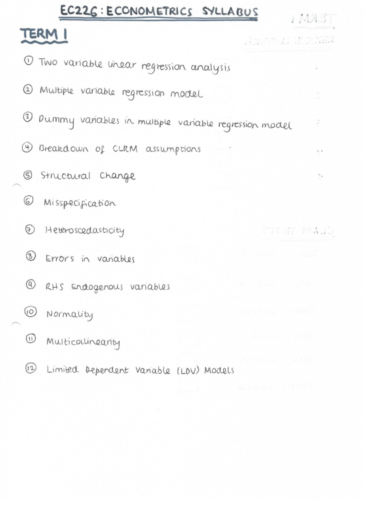 EC226 TERM 1 Summary notes - EC226 - Studocu
