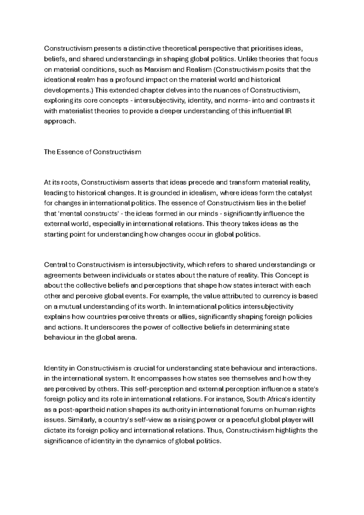 Constructivism in International Relations: Core Concepts & Theories ...