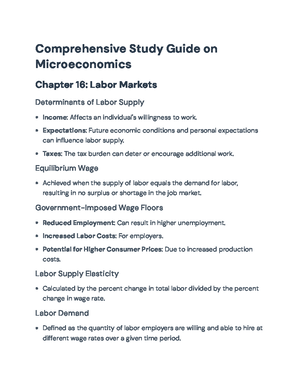 Microeconomics Study Guide: Key Concepts from Chapters 16, 18-22 - Studocu