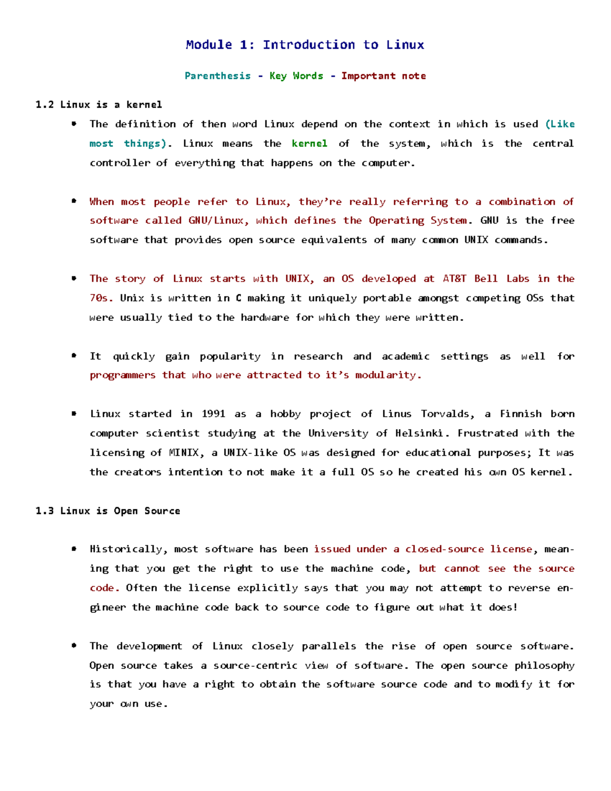 Chapter 1: Intro to Linux - Understanding the Kernel & Open Source ...