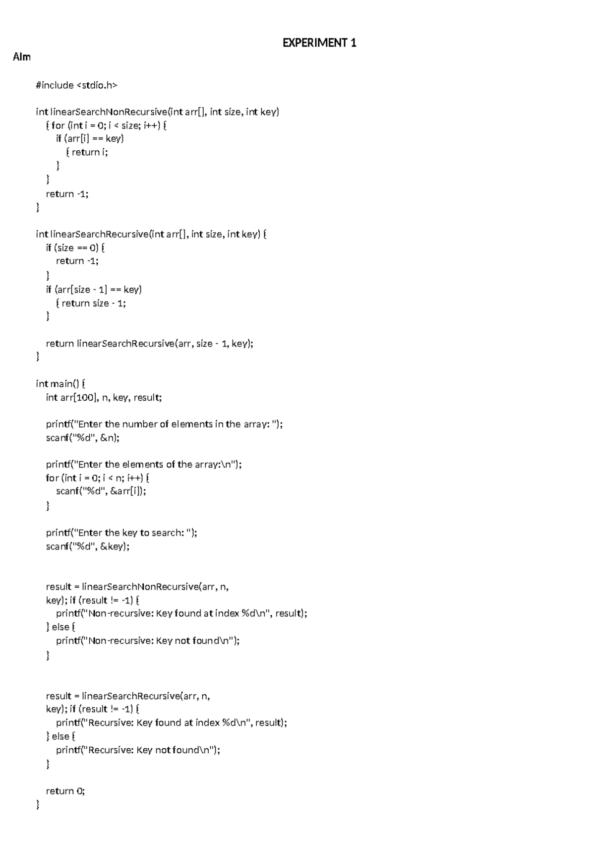 DS FILE - Ggfddddhjjjjjjjgffffhjjjjklllllgdd - EXPERIMENT 1 Aim # ...