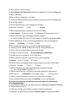 Objective TYPE UNIT WISE Questions Devops - OBJECTIVE TYPE UNIT WISE ...