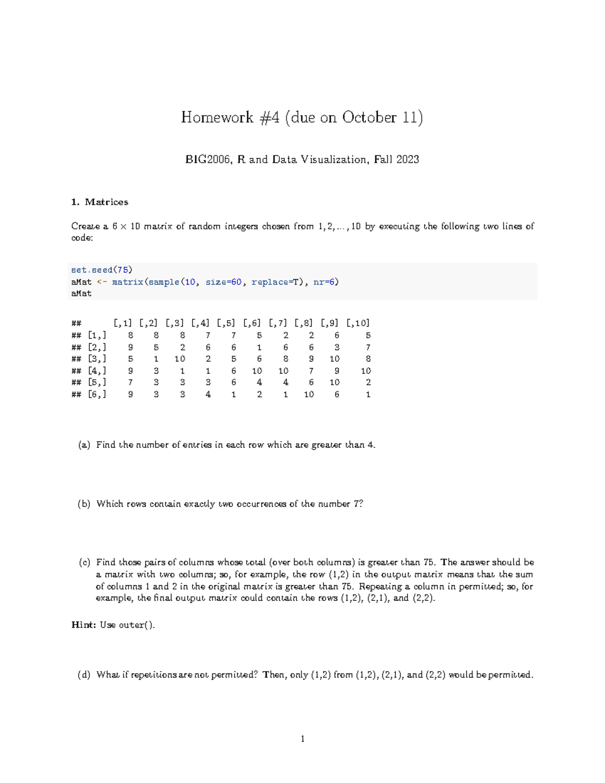 HW04 - hw text - Homework #4 (due on October 11) BIG2006, R and Data ...