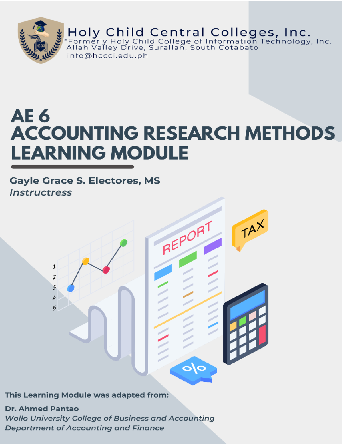 AE 6 Accounting Research Methods: Key Concepts and Skills Module - Studocu