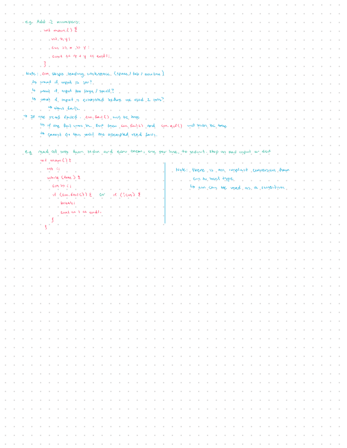 CS 246-10 - lecture notes for 150 - e. g. Add 2 numbers : int main() E ...