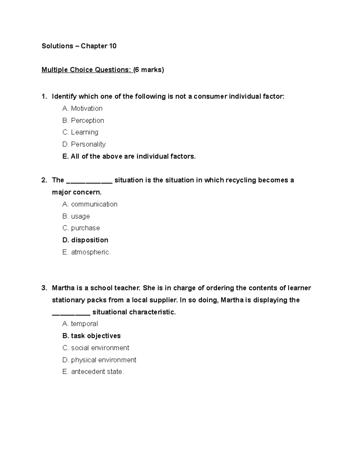 BEM 212 Exam Revision: Chapter 1-13 Practice Questions and MCQs - Studocu