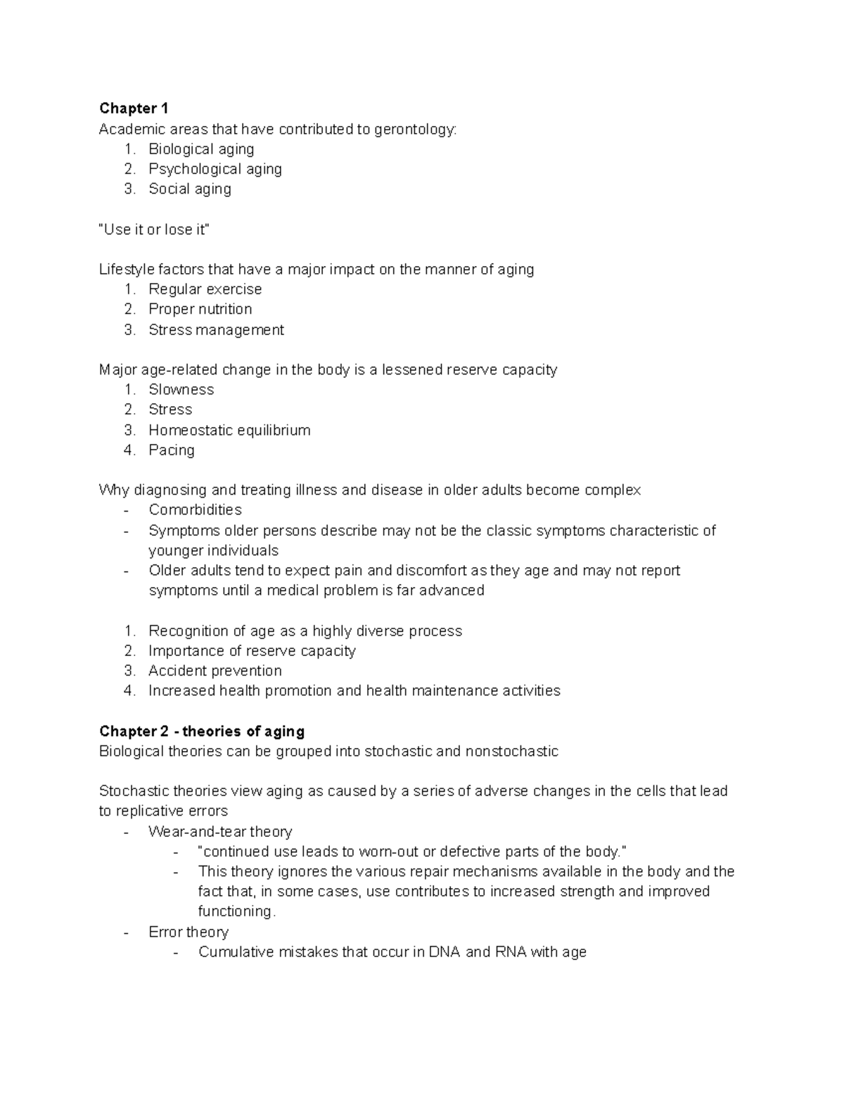 3701 - Week 1 Readings: Key Concepts in Gerontology and Aging Theories ...