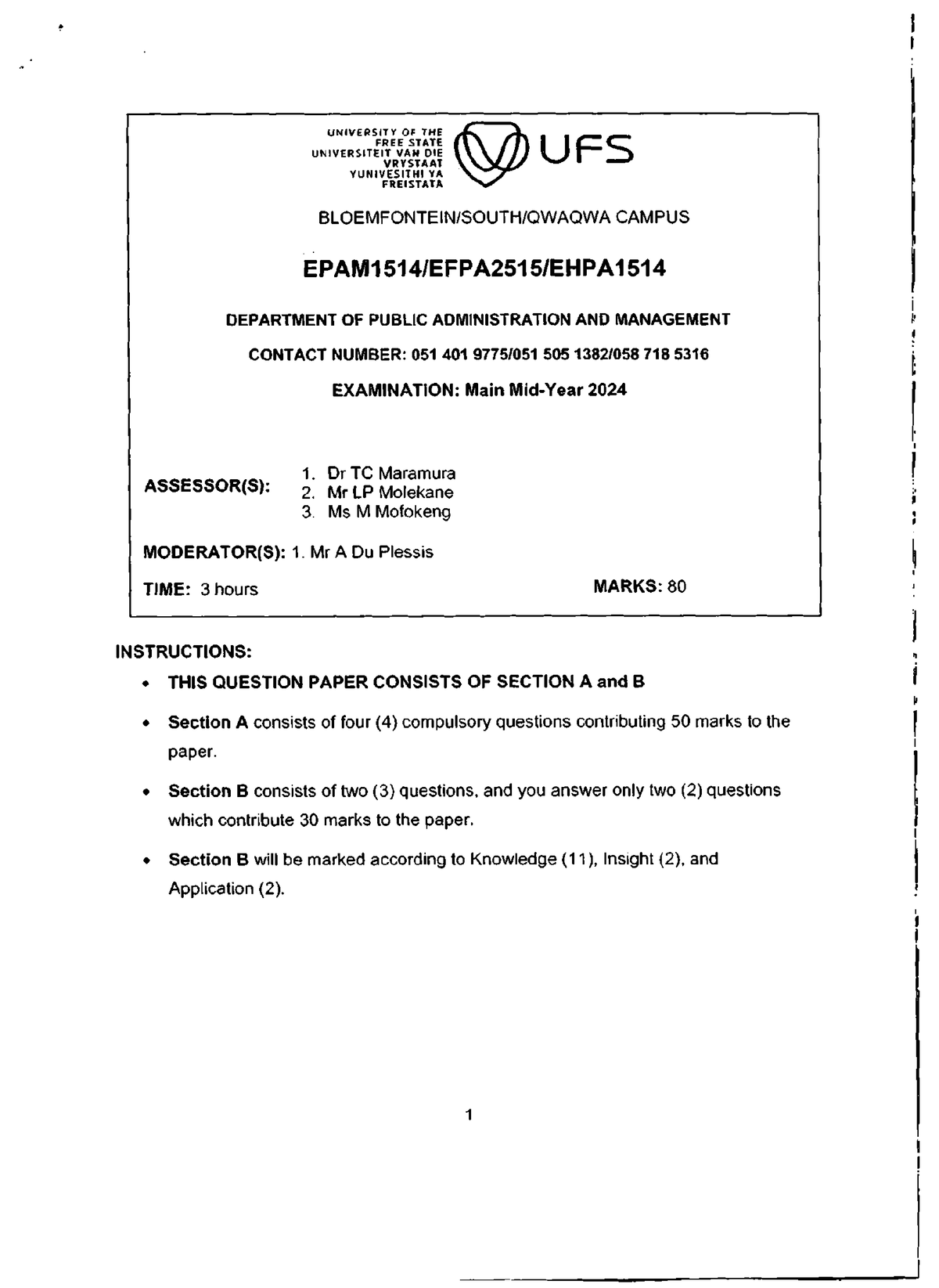 Public Administration & Management Exam: Main 2024 (321Z8BB) - Studocu