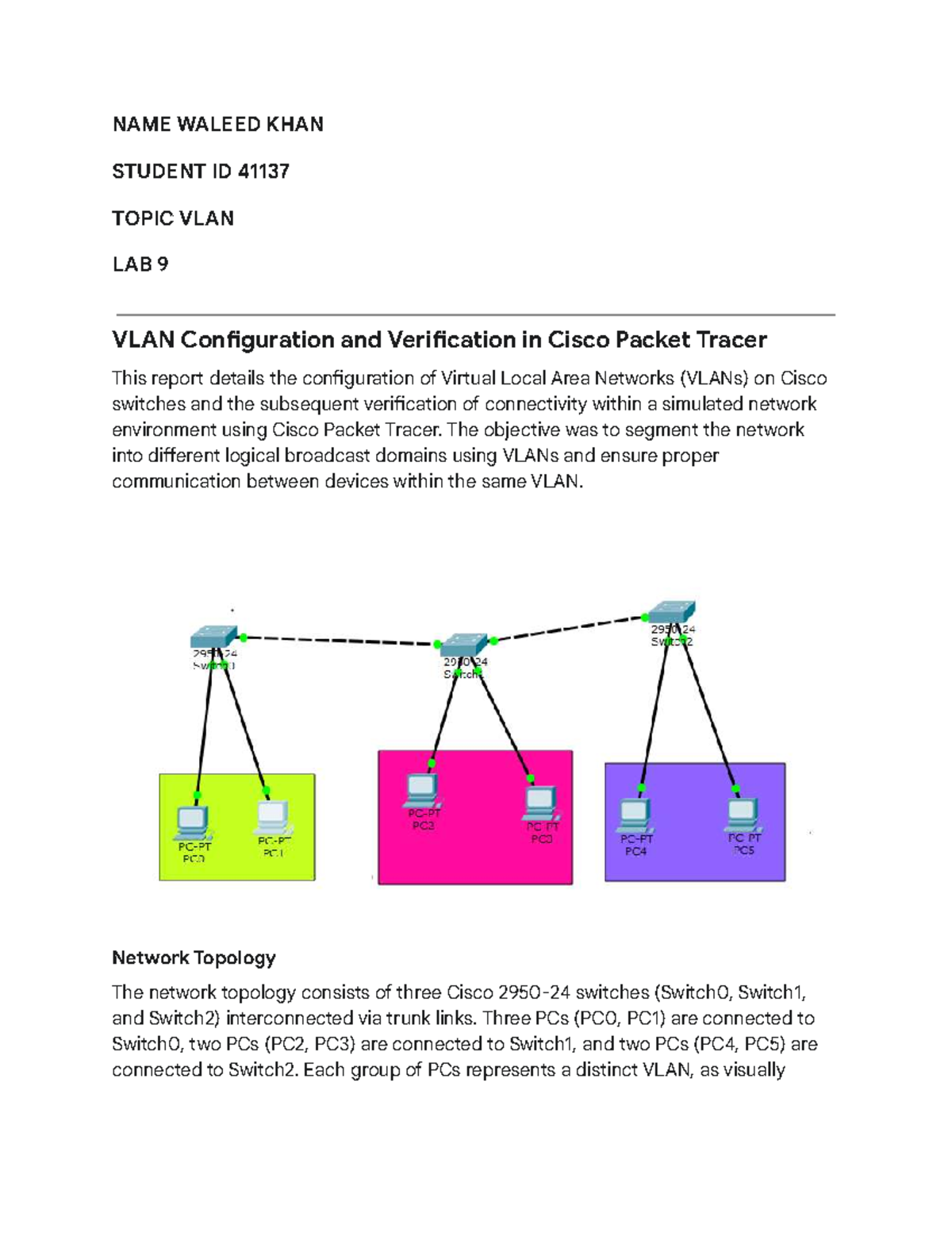 LAB 9: VLAN Configuration & Verification in Cisco Packet Tracer ...