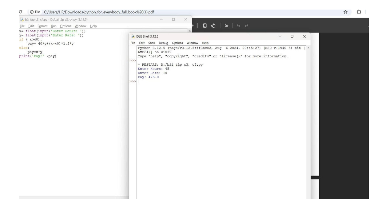 Bài Tập C3, C4 - Python 3.12.5 Exercise Notes - Studocu