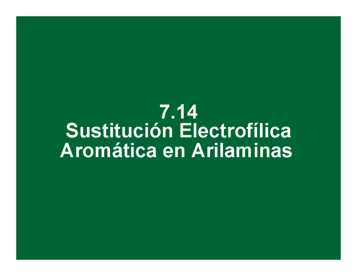1-3 Reacciones de Arilaminas - 7. Sustitución Electrofílica Aromática