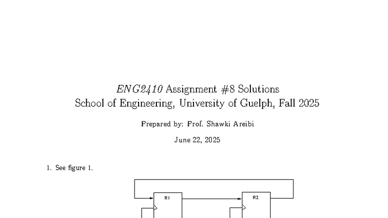 ENG2410 Assignment 8 Solutions - Fall 2025 - Studocu