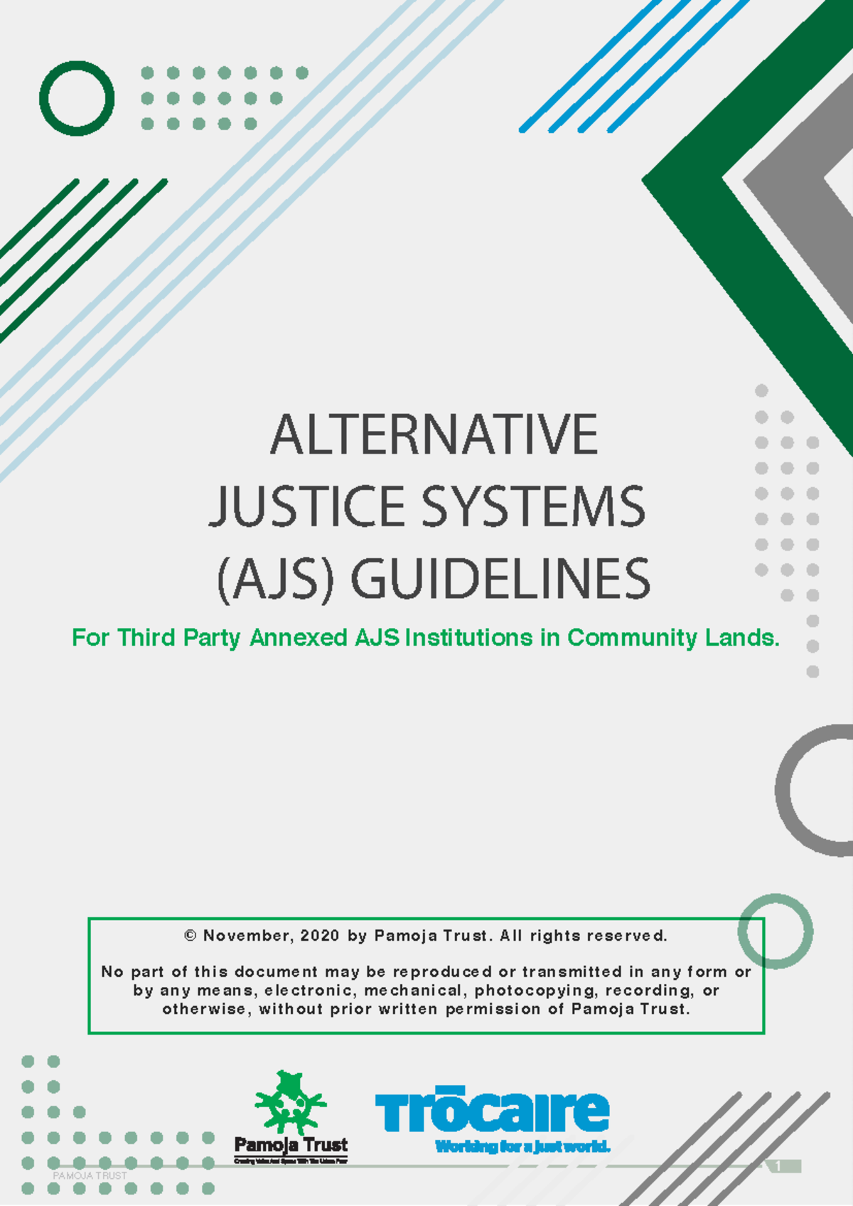 Alternative Justice Systems (AJS) Regulations: Guidelines for Community ...