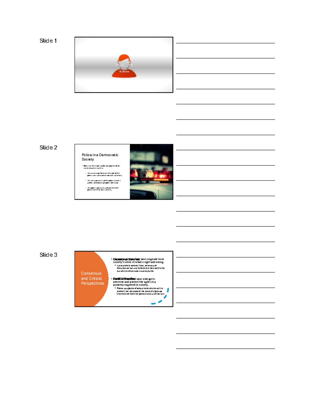 Policing Structure & Powers - Slide 1 Policing Structure