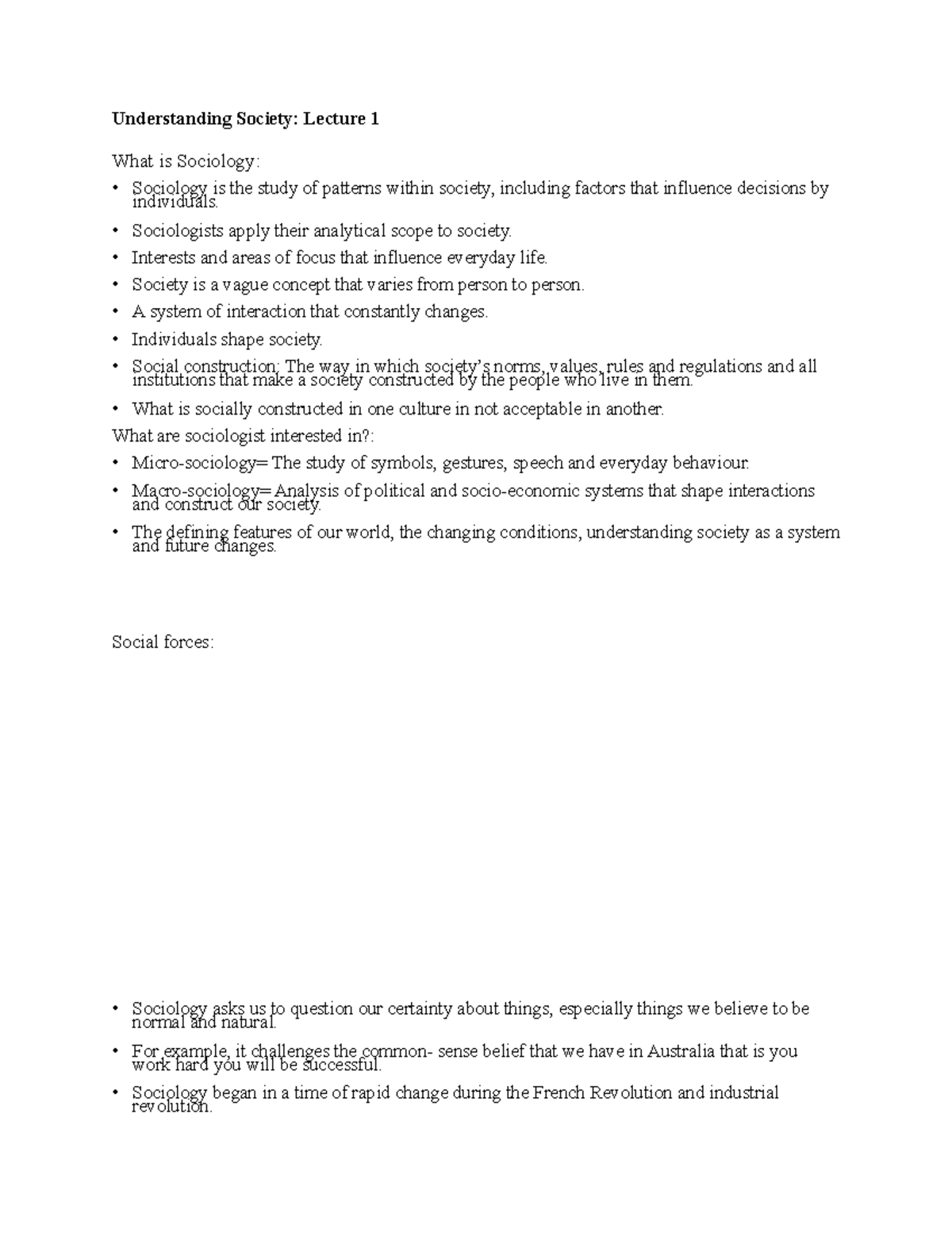 Sociology 101: Understanding Society - Lecture 1 Insights and Concepts ...