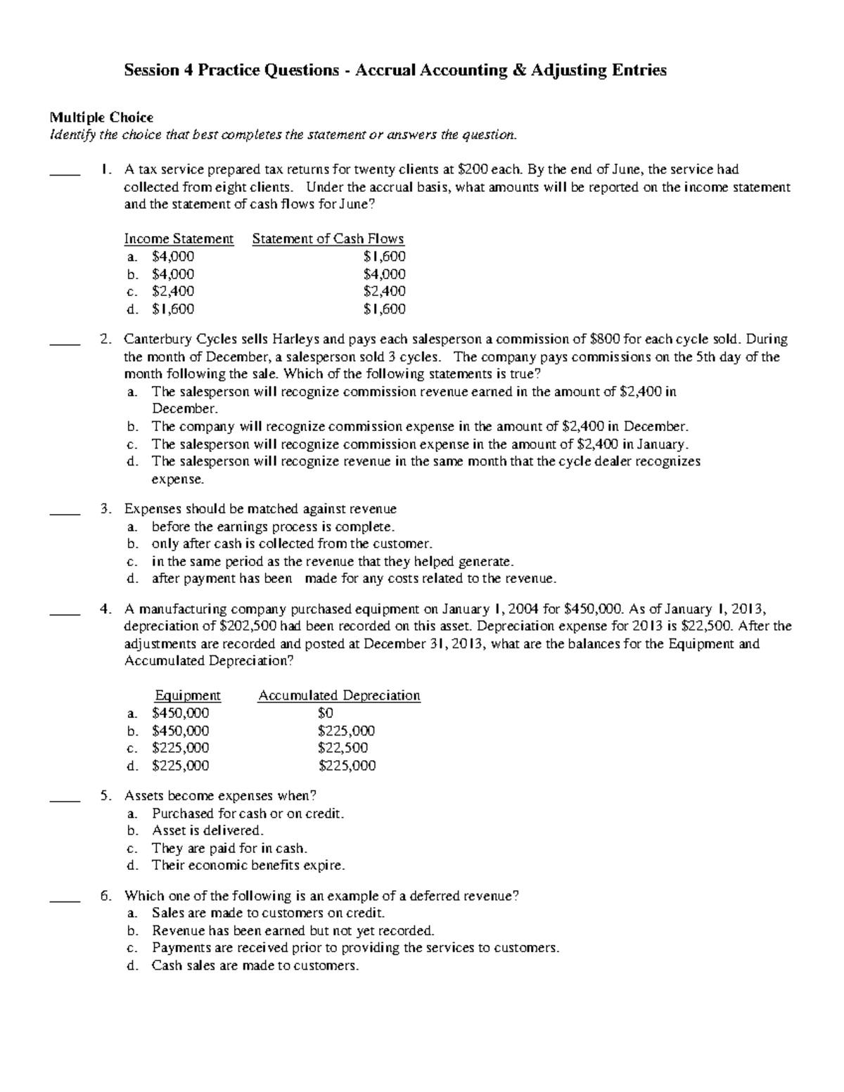 PQs 4 Accrual Accounting & Adjusting entries-kopia - Session 4 Practice ...