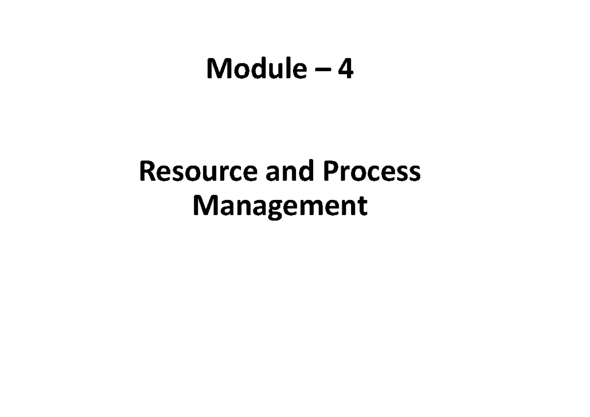 Distributed Computing: Resource & Process Management Overview - Studocu