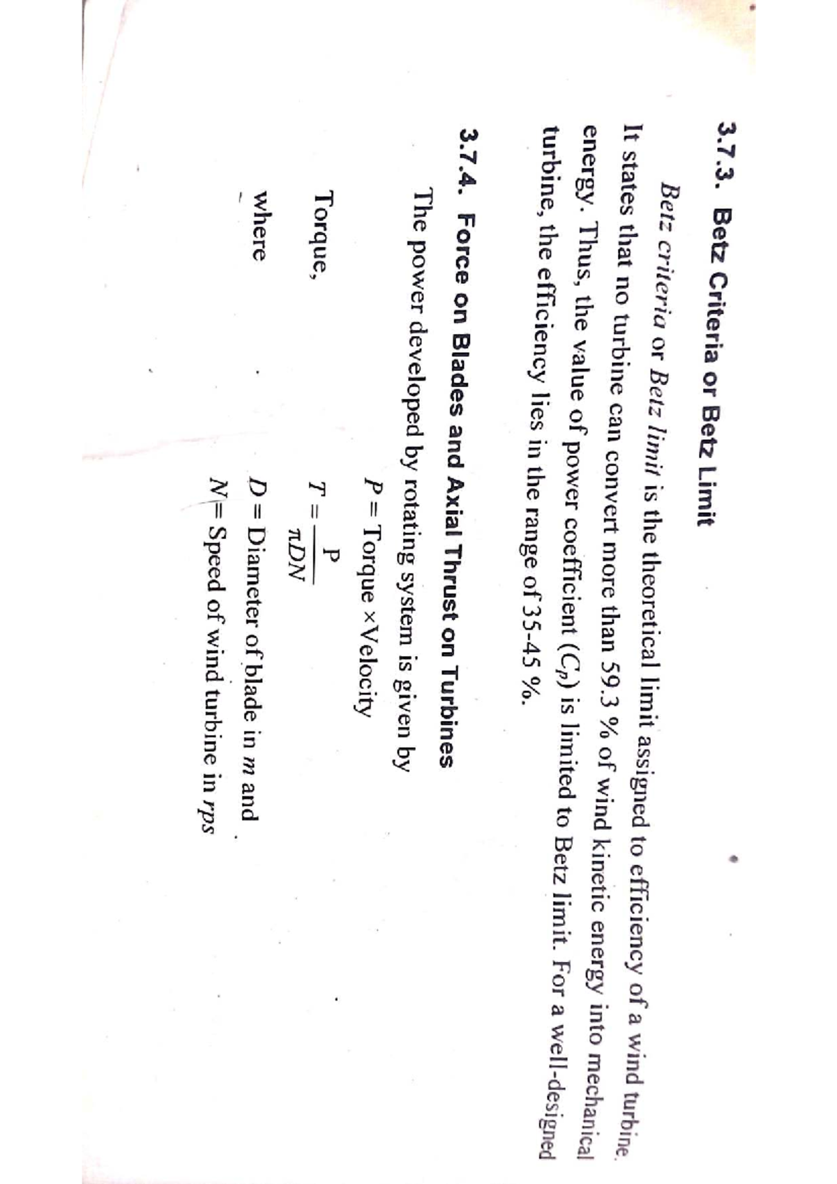 Wind Energy: Betz Limit & Turbine Efficiency (Course Code ...