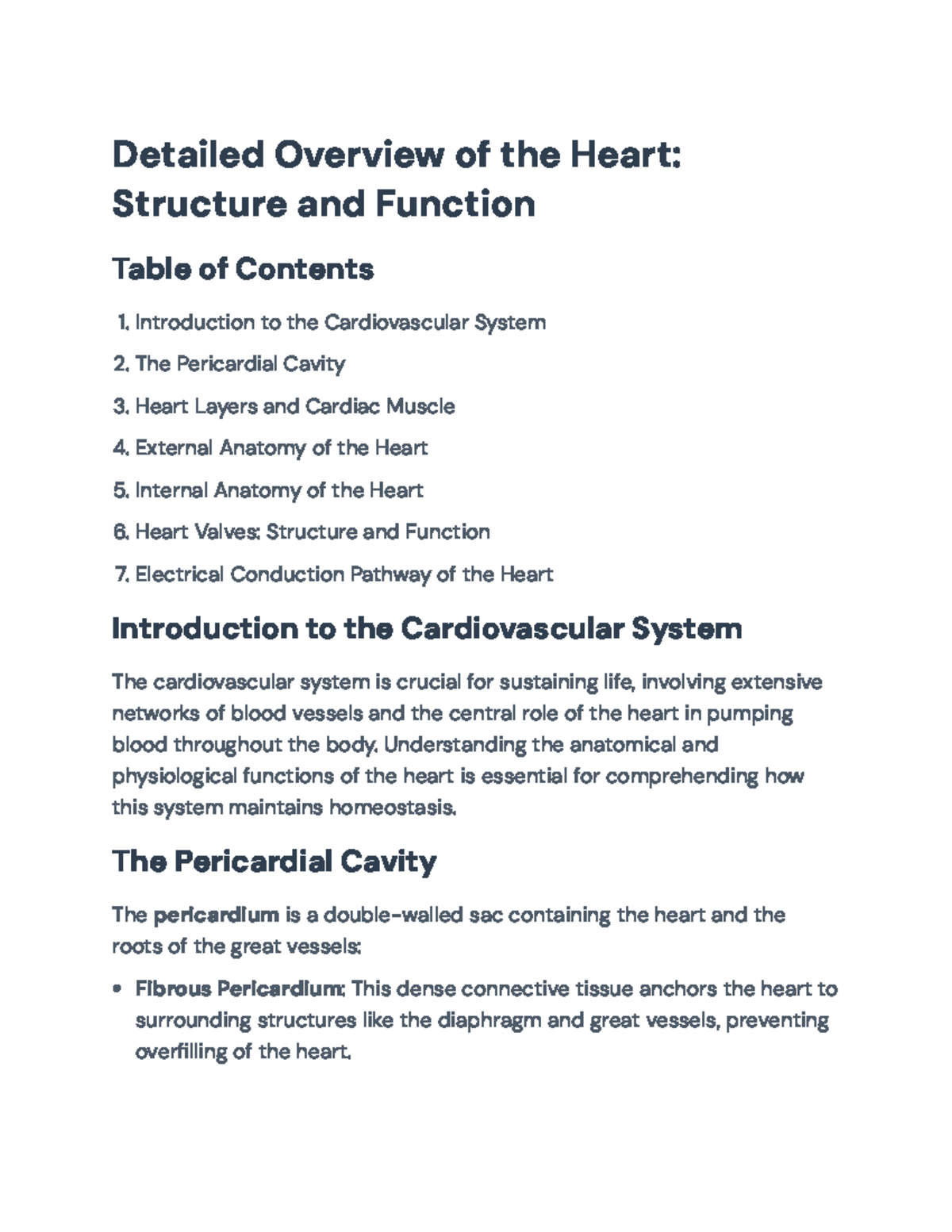 Detailed Overview of the Heart: Structure, Function, and Anatomy ...