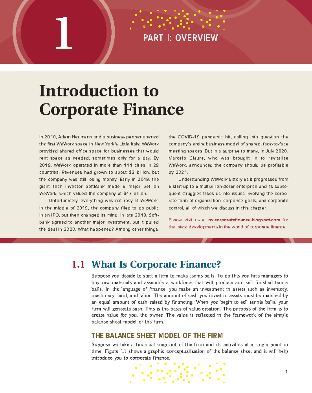 CF 101: Introduction to Corporate Finance - Chapter 1 Overview - Studocu