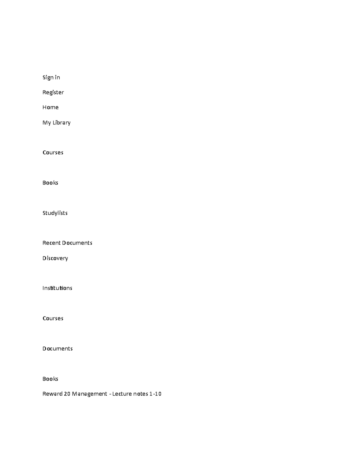 Reward Management - Lecture Notes on Performance & Compensation ...