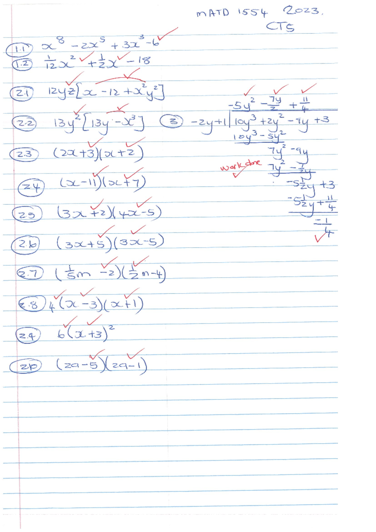 CT5-CT8 MATD1554 - Comprehensive Class Test Notes - Studocu