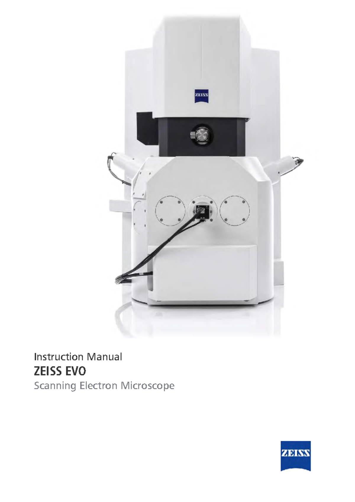 Instruction Manual for ZEISS EVO Scanning Electron Microscope Rev. 10 ...