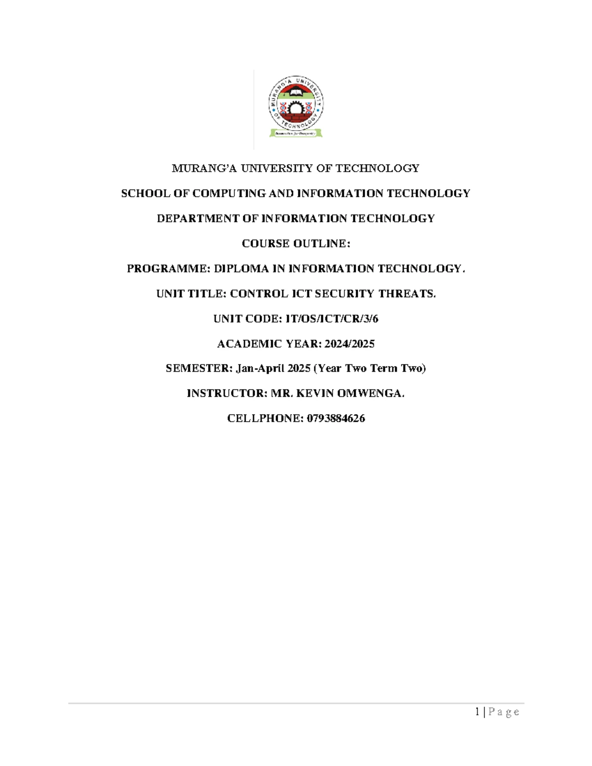 IT/OS/ICT/CR/10: Develop Computer Program Course Outline & Overview ...