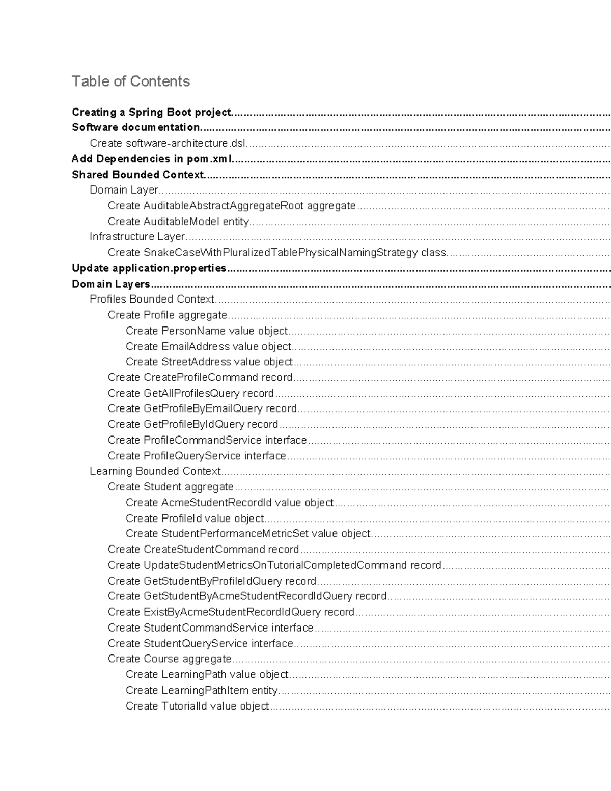 Learning Center Platform: Spring Boot Project Documentation - Studocu