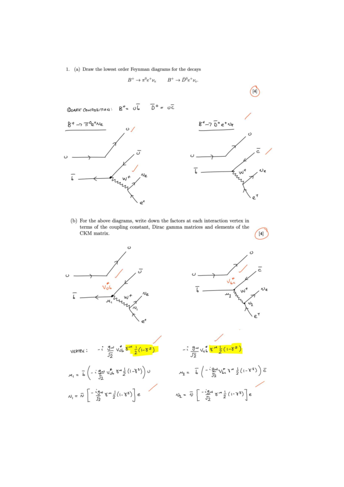 Particles 2016 - Solutions to Feynman Diagrams and Decay Processes ...