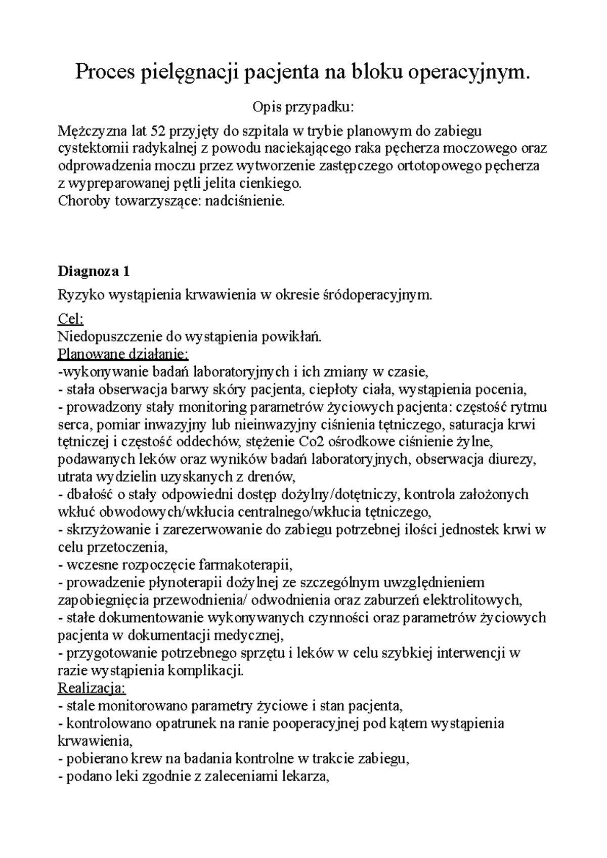 INCP Międzynarodowa klasyfikacja praktyki pielęgniarskiej - Mi ę