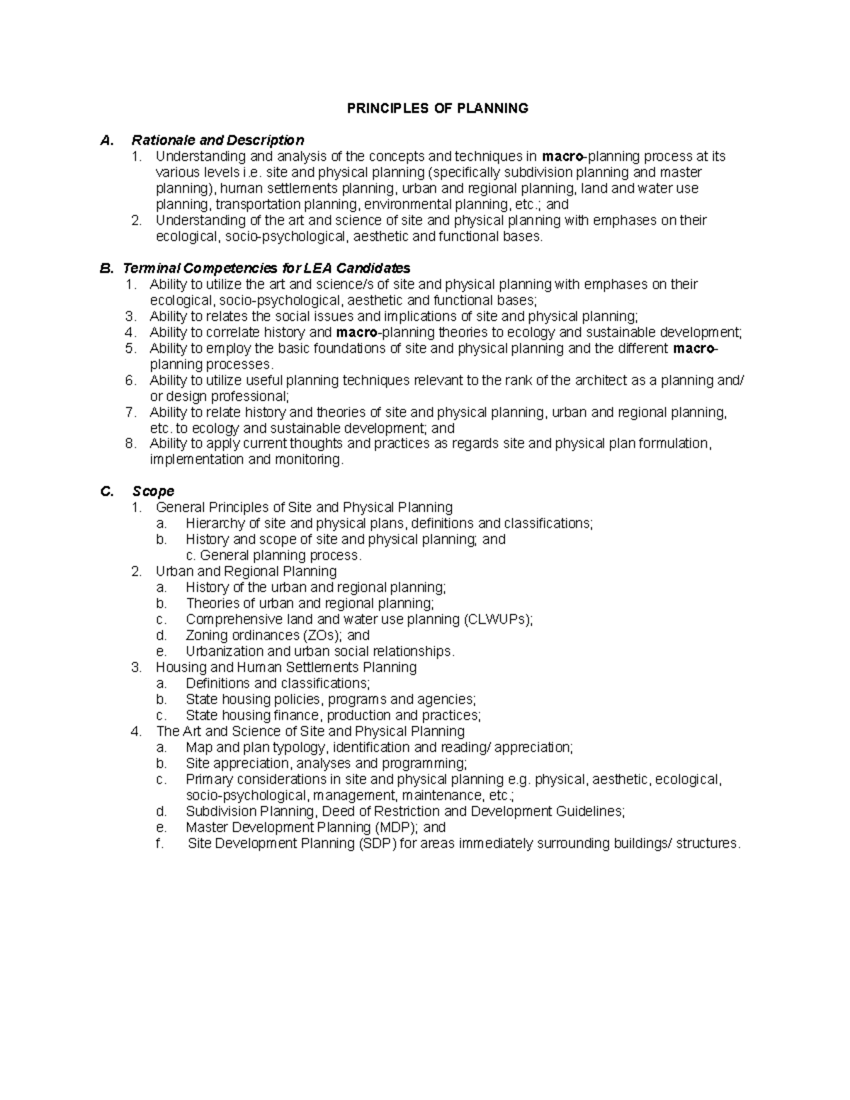 Principles of Planning: Concepts and Techniques Overview - Studocu
