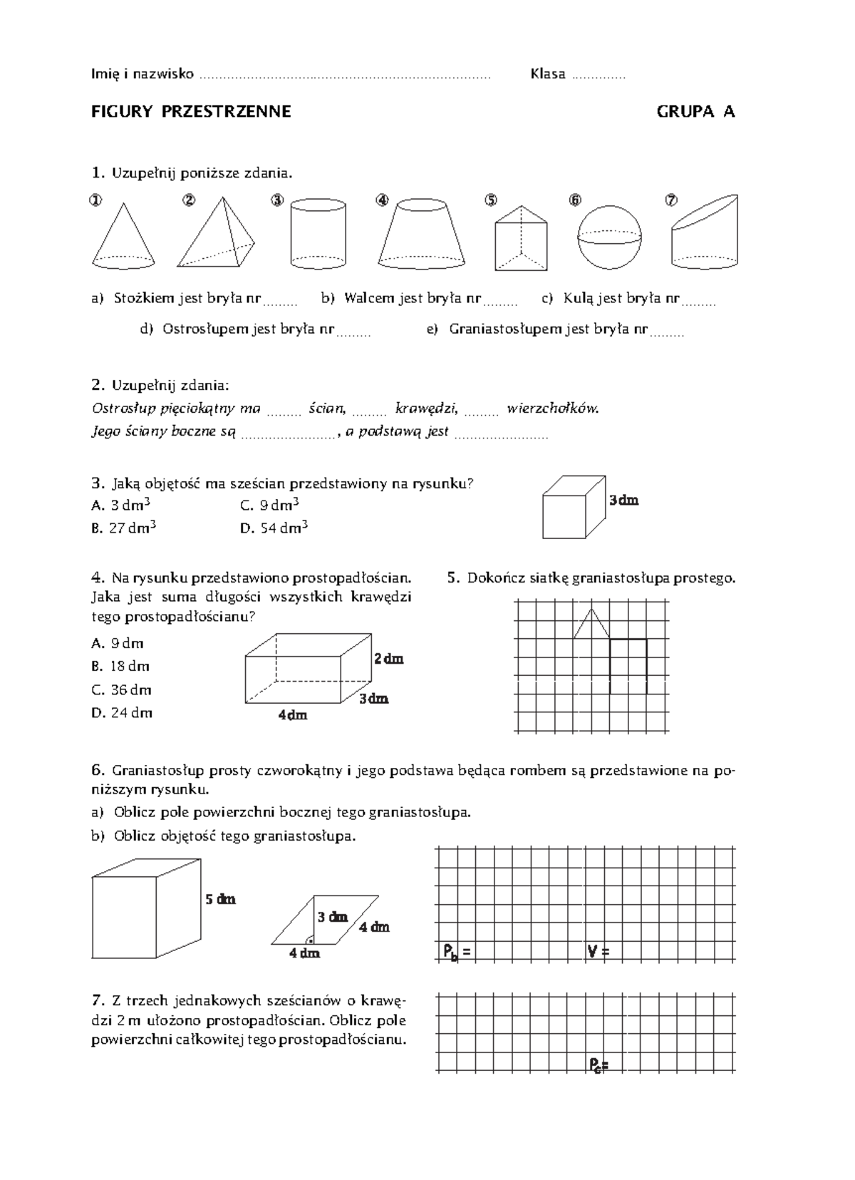 Pracownia Klasowa Nr 1 Temat Figury Sprawdzian www.studocu.com