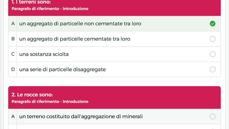 domande test autovalutazione 1.3 geologia - Document Preview