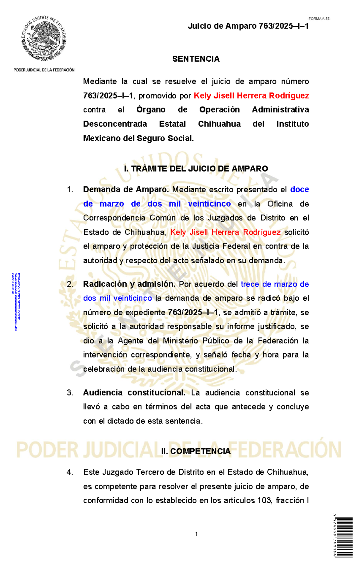 Amparo Indirecto: Sentencia sobre Uso Obligatorio de Coffia en IMSS ...