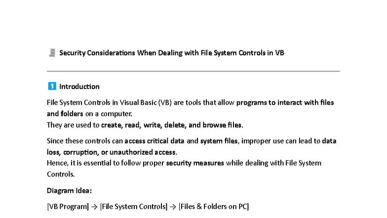 Security Considerations for File System Controls in VB - Overview and ...
