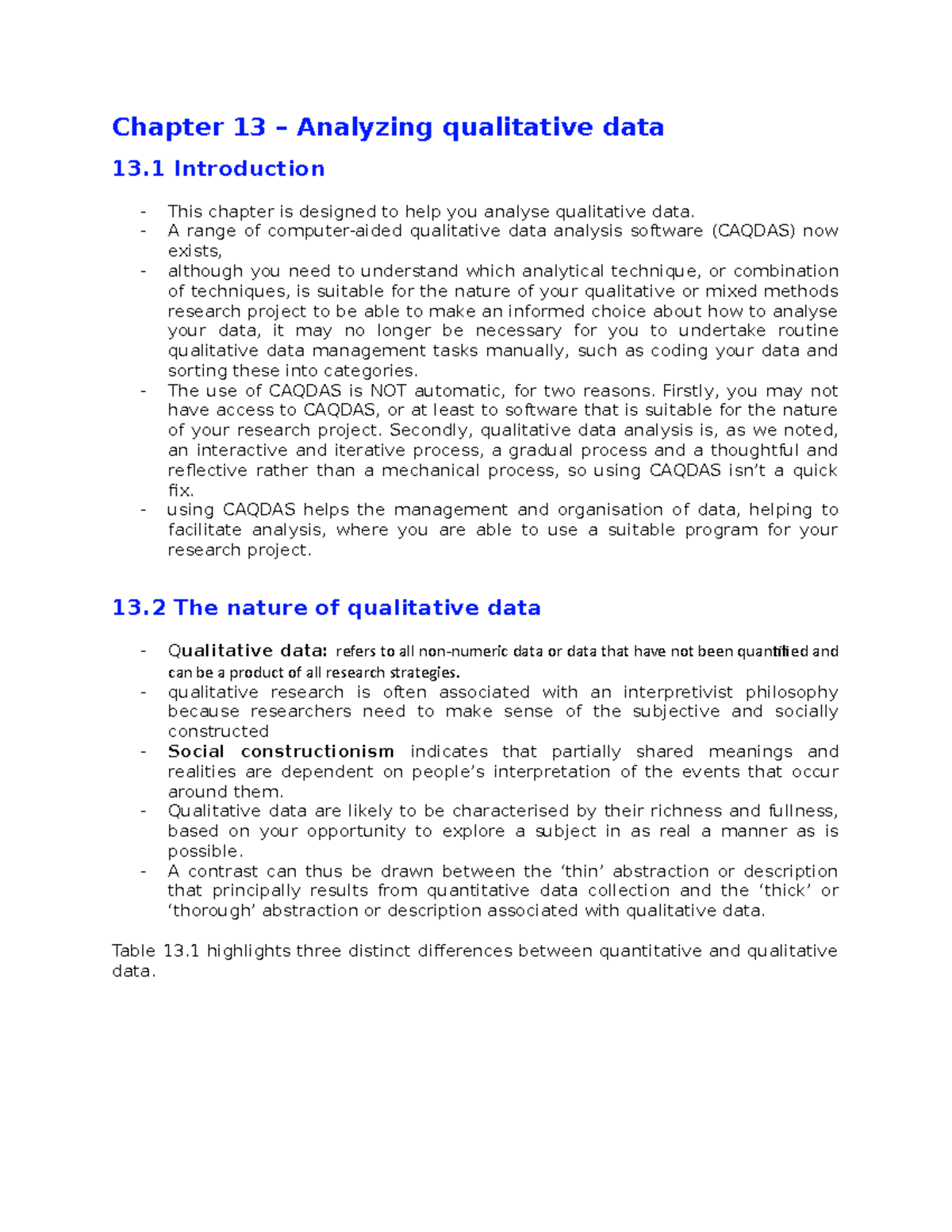 Chapter 13 - Analyzing Qualitative Data in Business Research Methods ...