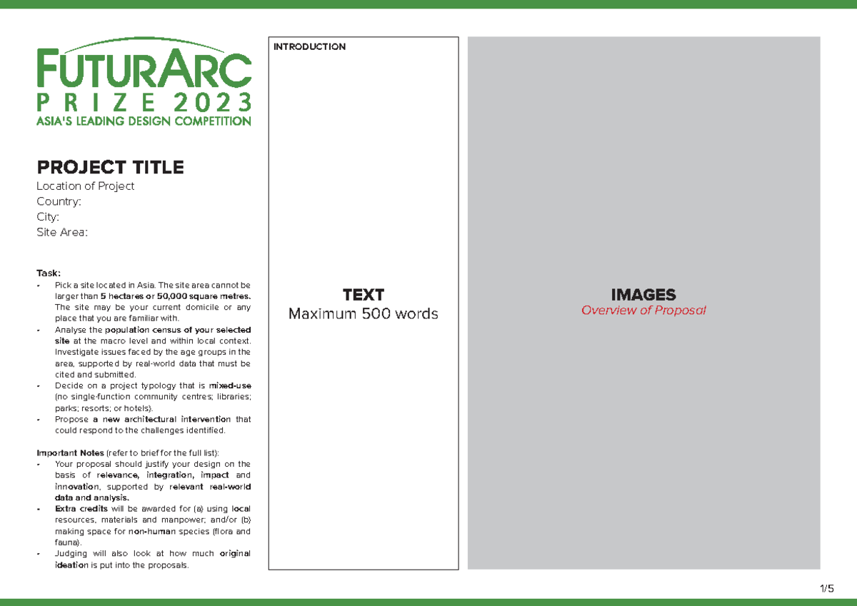 Architectural Proposal Analysis - A2 Panels Template FAP 2023 - Studocu
