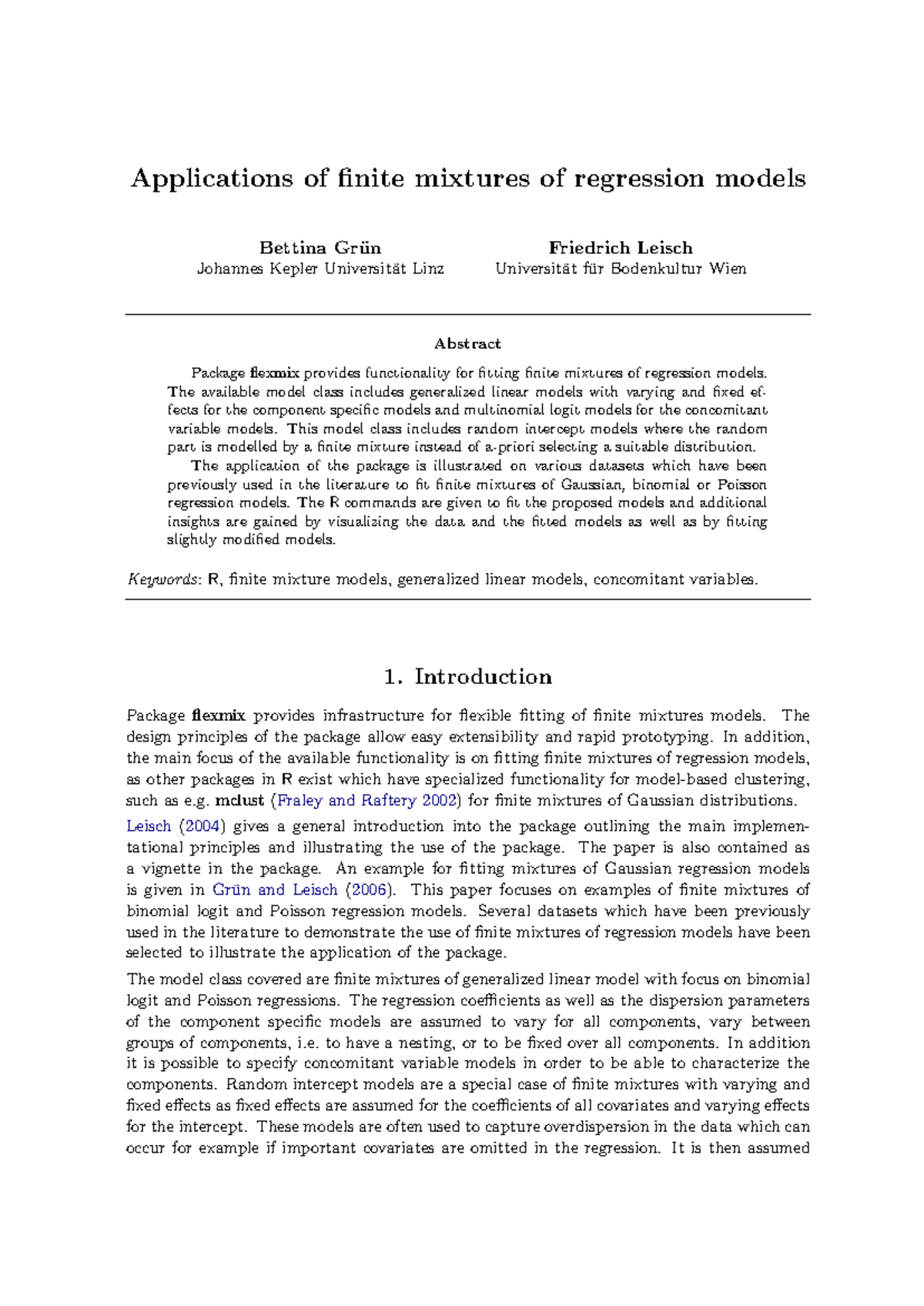 Applications of Finite Mixtures of Regression Models (STAT 501) - Studocu