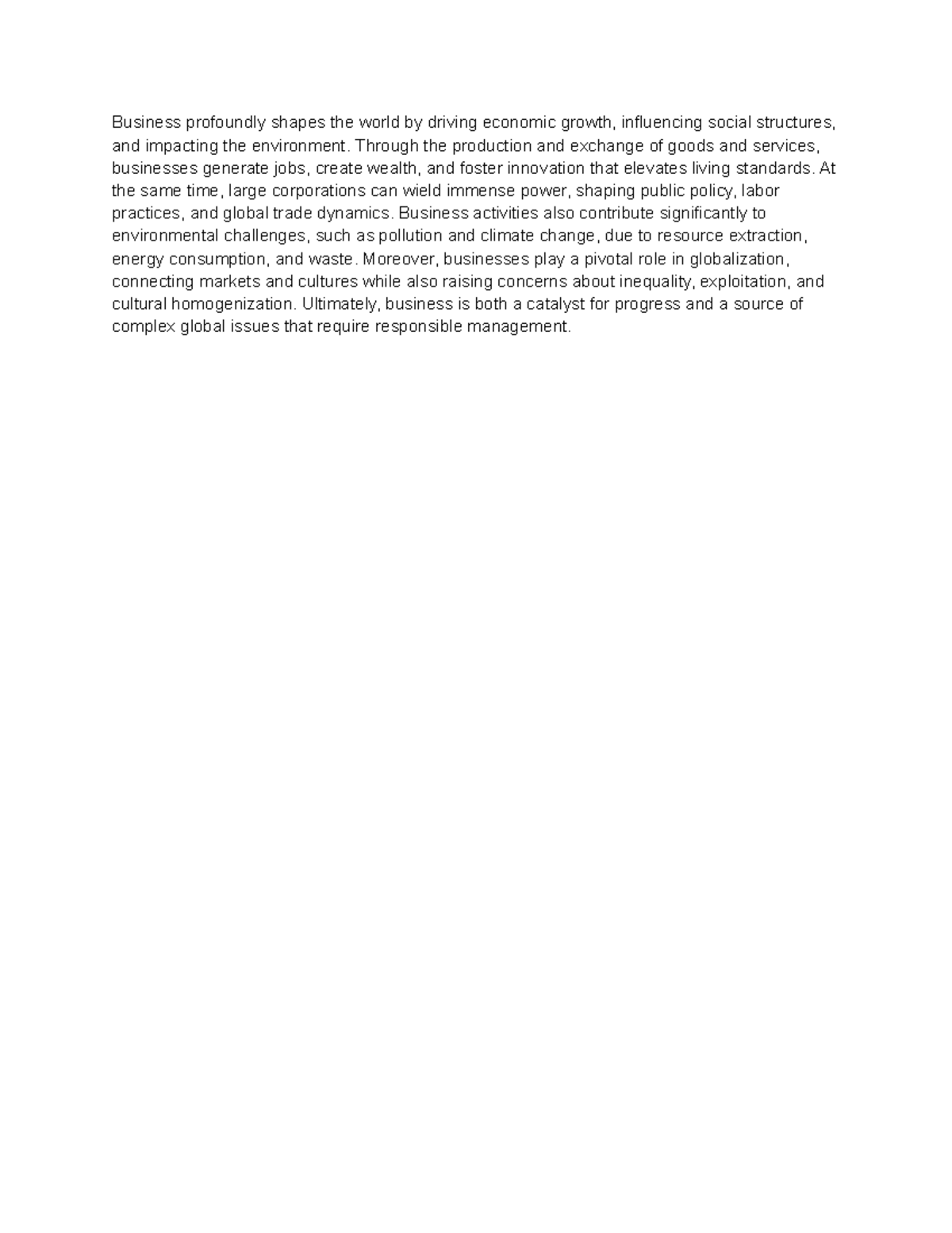 BUS 101: The Dual Impact of Business on Society and the Environment ...