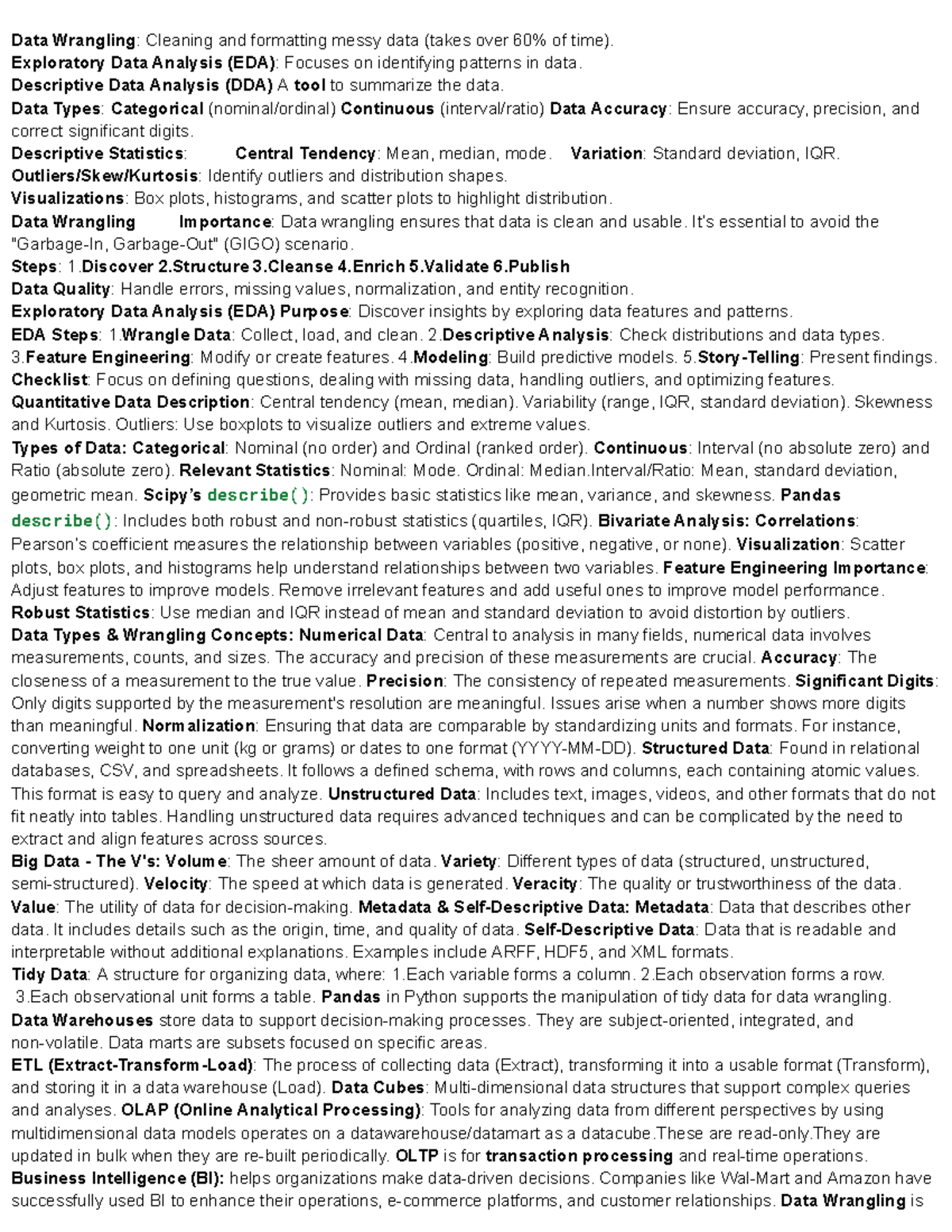 Data Wrangling (Course Code: EDA101): Cleaning & Formatting Messy Data ...