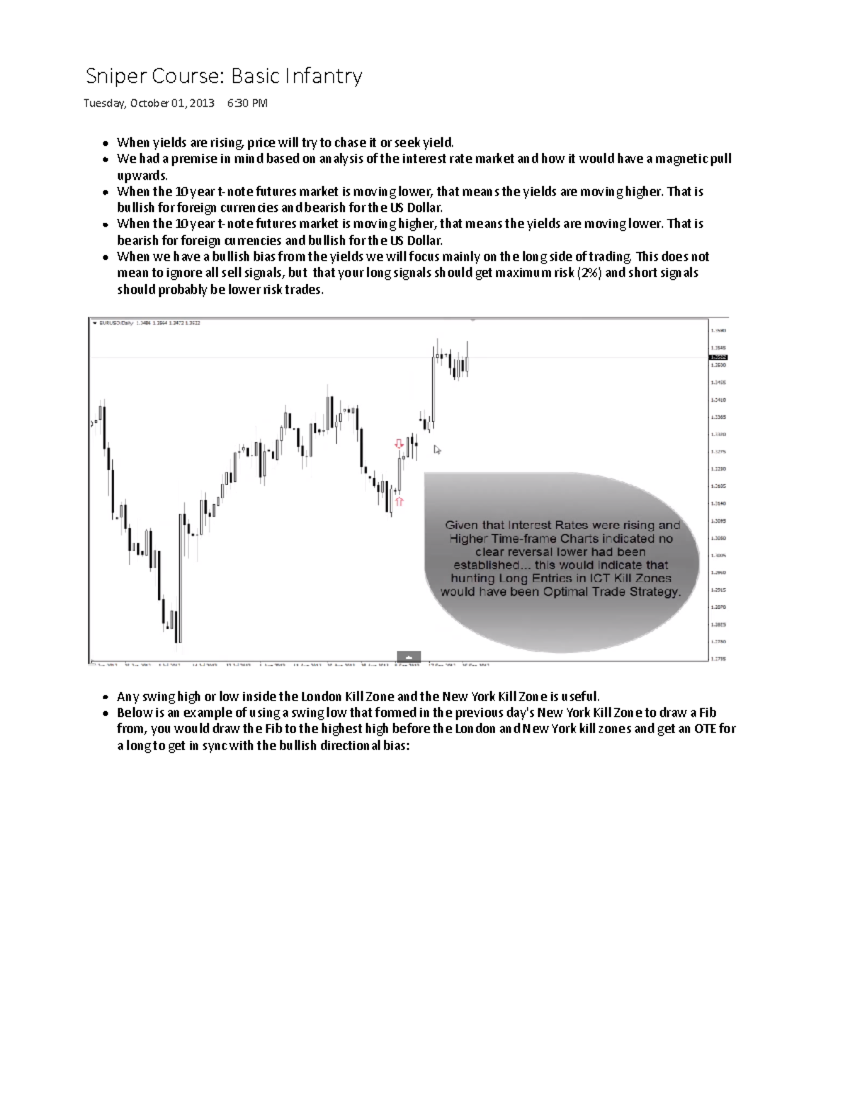 Inner Circle Trader - Sniper Course, Basic Infantry - When yields are ...