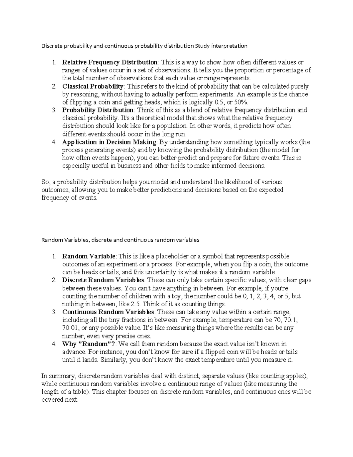 Discrete & Continuous Probability Distributions: Key Concepts ...