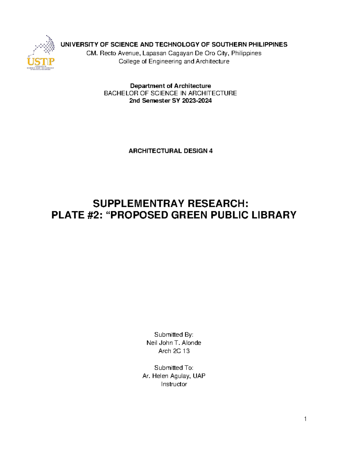 Proposed Green Public Library: Sustainable Design and Adaptive Reuse ...