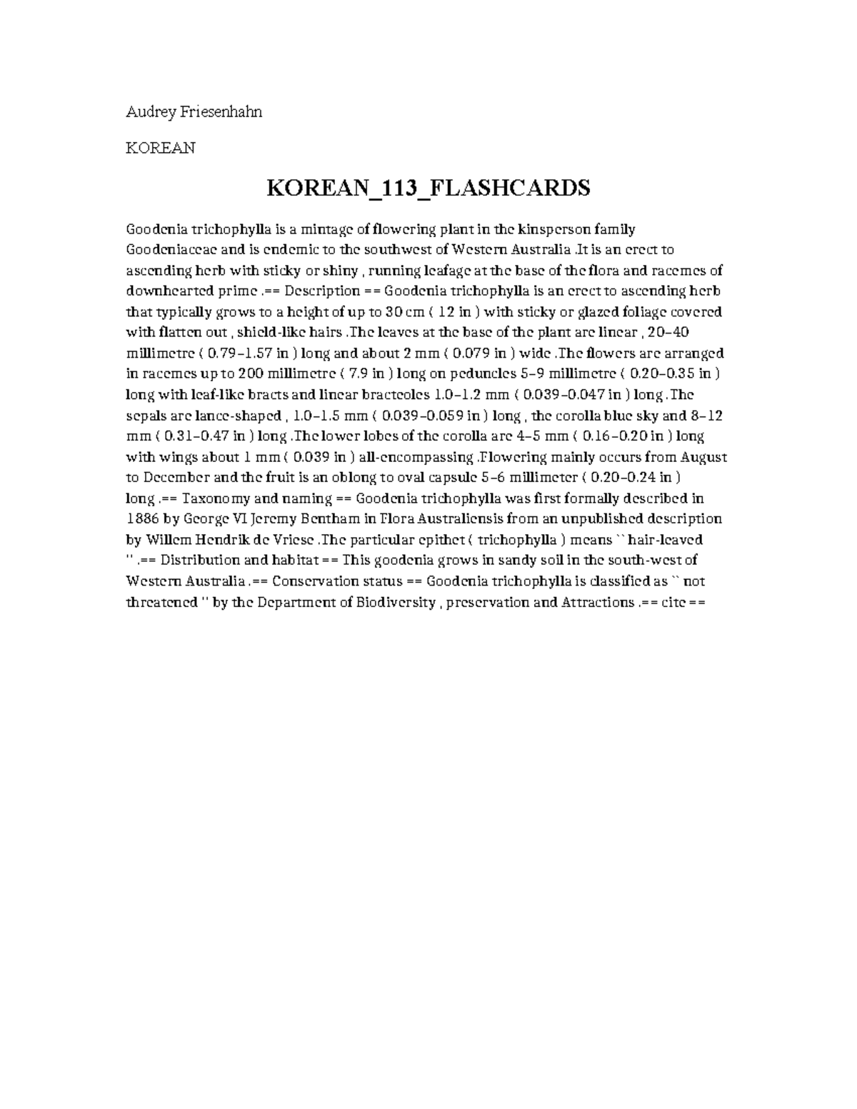 Korean 113 Flashcards - notes - Audrey Friesenhahn KOREAN KOREAN_113 ...