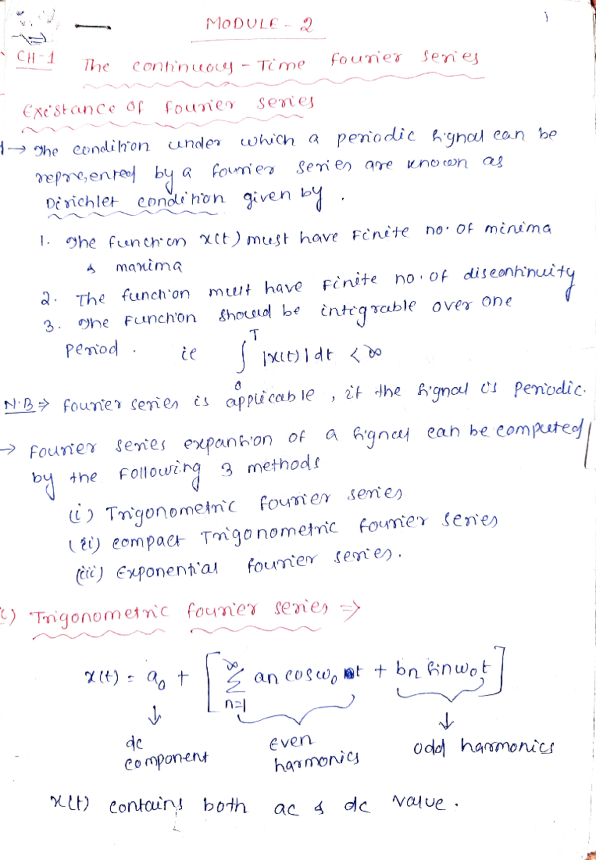 Continuous Time Fourier Transform Overview (CH-1) - Studocu