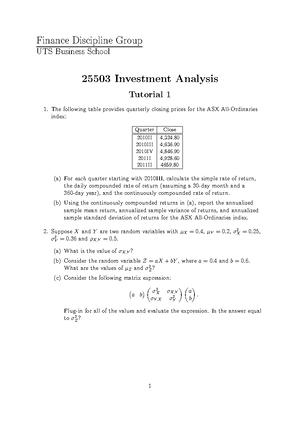 Final Exam Formula Sheet for Two Asset Portfolios (Course Code) - Studocu