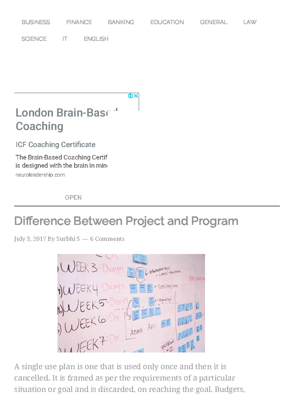 Difference Between Project And Program With Comparison Chart Key