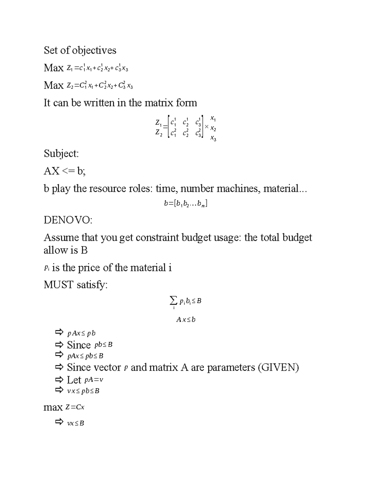 De Novo Summary - LECTURE on Objective Maximization and Budget ...