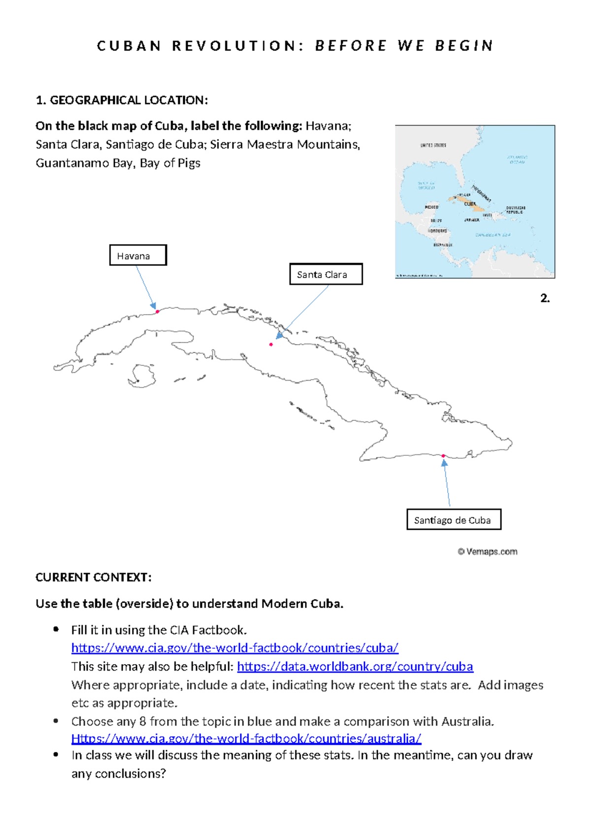 CUBAN REVOLUTION: Geographical Context & Modern Comparisons - Studocu